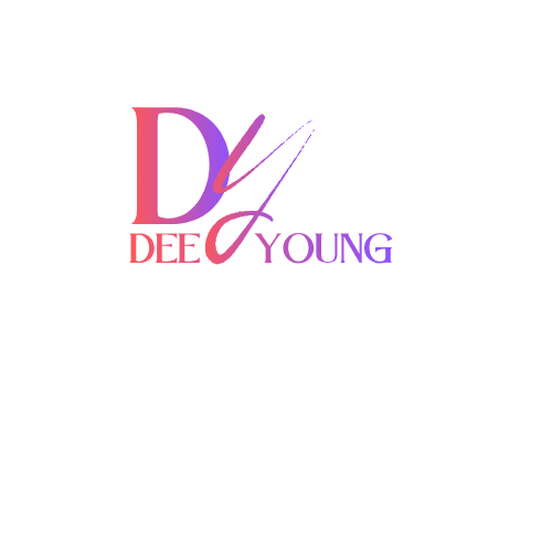 Logo for Dee Young featuring gradient red-to-purple initials DY and the name Dee Young.