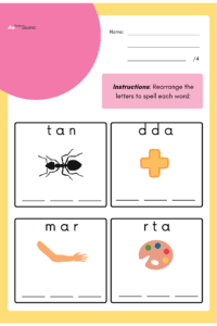 Alphabet Spelling Worksheets A–Z
