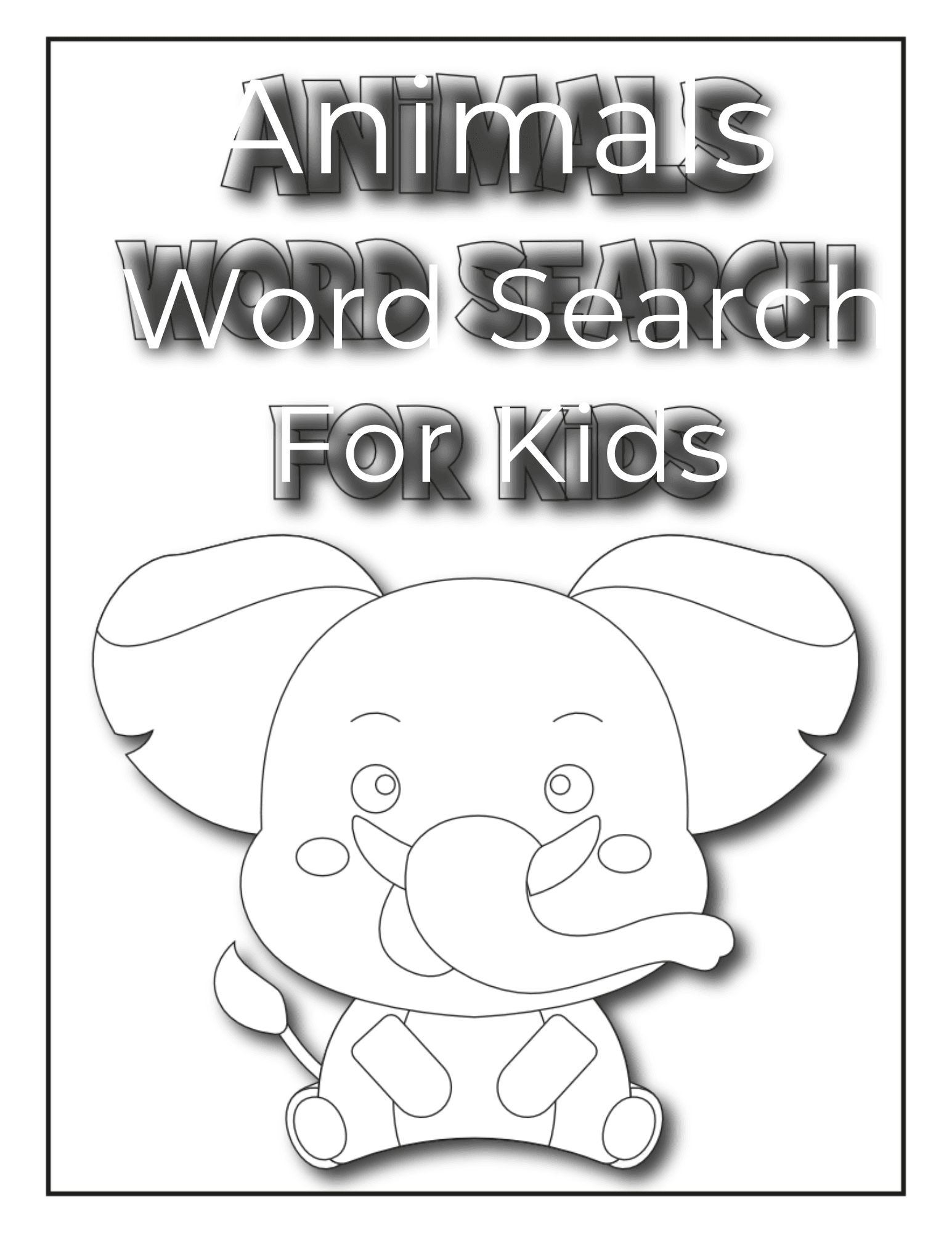 Animals Word Search for Kid
