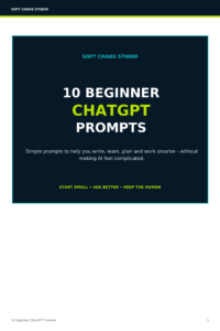 10 Beginner ChatGPT Prompts