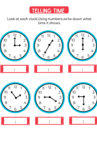Cute Clock Colouring & Learning Book